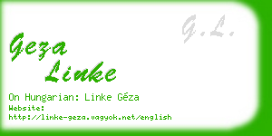 geza linke business card